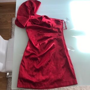 Red cocktail dress